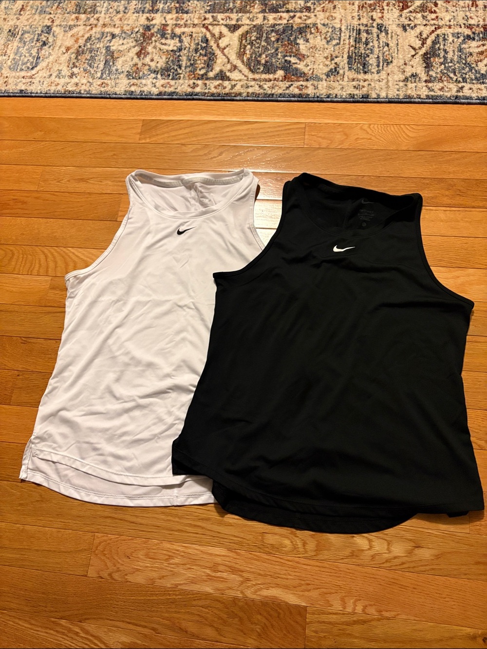 Nike Women’s Racerback Tank Tops — Black & White